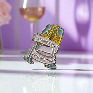 CHAMPAGNE PROBLEMS Swiftie  Enamel Lapel Backpack Pin NEW